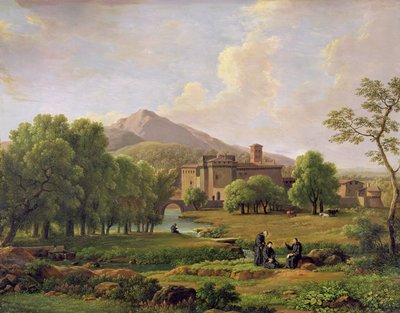 Ansicht des Klosters Grottaferrata, 1844 von Jean Joseph Xavier Bidauld